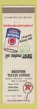 Matchbook Cover - Rockford Texaco oil gas Rockford MN