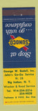 Matchbook Cover - Sunoco oil gas George Bedell Big Indian NY