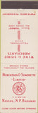 Matchbook Cover - Robertson Wine Spirits Nassau Bahamas