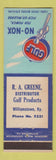 Matchbook Cover - Gulf oil gas RA Greene Williamstown KY