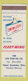 Matchbook Cover - Fleet Wing oil gas Lite Star Upper Sandusky OH