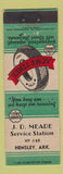 Matchbook Cover - Cities oil gas Acme Tires JD Meade Hensley AR