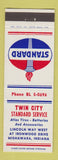 Matchbook Cover - Twin City Standard oil gas Mishawaka IN