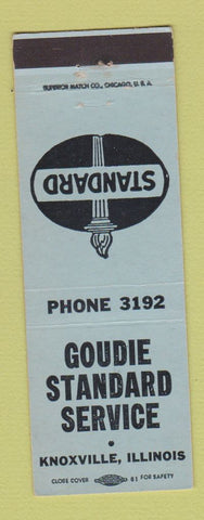 Matchbook Cover - Goudie Standard oil gas Knoxville IL