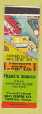 Matchbook Cover - Frank's Sunoco oil gas Reading PA