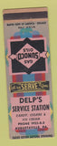 Matchbook Cover - Delp's Sunoco oil gas Augustaville PA