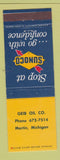 Matchbook Cover - Sunoco oil gas Geib Oil Martin MI