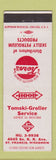 Matchbook Cover - Tomski Groller Skelly oil gas St Francis WI Kern's