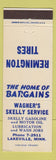 Matchbook Cover - Wagner's Skelly oil gas Lakeville MN