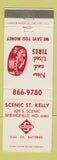 Matchbook Cover - Scenic St Kelly Skelly oil gas Springfield MO