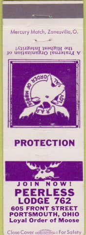Matchbook Cover - Moose Lodge Portsmouth OH
