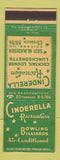 Matchbook Cover - Cinderella Recreation Bowling Billiards Chicago IL