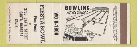 Matchbook Cover - Fiesta Bowling Santa Barbara CA