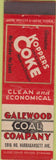 Matchbook Cover - Koppers Coke Coal Galewood Coal Co