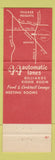 Matchbook Cover - Ambassador Lanes Bowling Bedford OH