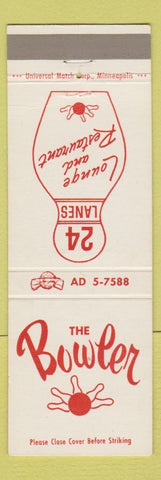 Matchbook Cover - The Bowler Bowling Fargo ND