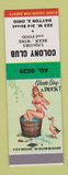 Matchbook Cover - Colony Club Dayton OH pinup SAMPLE