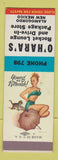 Matchbook Cover - O'Hara's Rocket Lounge Alamogordo NM pinup SAMPLE