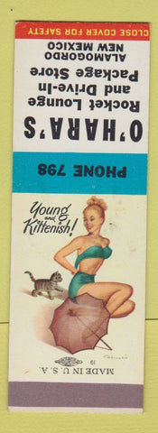 Matchbook Cover - O'Hara's Rocket Lounge Alamogordo NM pinup SAMPLE