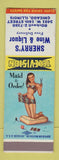Matchbook Cover - Sherry's Wine Liquor Chicago IL pinup SAMPLE