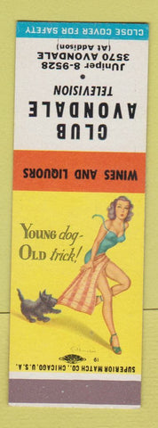 Matchbook Cover - Club Avondale TV Chicago IL pinup SAMPLE