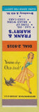Matchbook Cover - Frank & Harry's oil gas  pinup SAMPLE