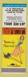 Matchbook Cover - Jay Vee Grill James Scripa Syracuse NY pinup SAMPLE