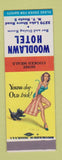 Matchbook Cover - Woodlawn Hotel Blasdell NY pinup SAMPLE