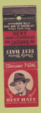 Matchbook Cover - Best Hats Bankers Hat New York City WEAR