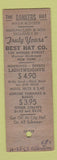 Matchbook Cover - Best Hats Bankers Hat New York City WEAR