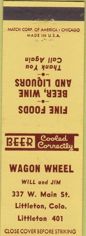 Matchbook Cover - Wagon Wheel Littleton CO