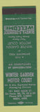 Matchbook Cover - Winter Garden Motor Court Mesa AZ