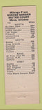 Matchbook Cover - Winter Garden Motor Court Mesa AZ
