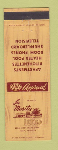 Matchbook Cover - La Mesita Lodge Mesa AZ