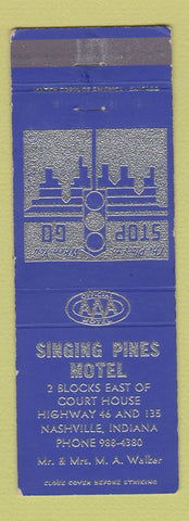 Matchbook Cover - Singing Pikes Motel Nashville IN