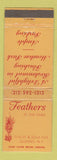 Matchbook Cover - Feathers Restaurant Queens NY WEAR