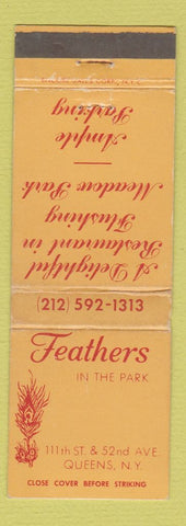 Matchbook Cover - Feathers Restaurant Queens NY WEAR
