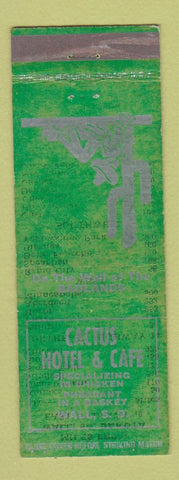 Matchbook Cover - Cactus Hotel Cafe Wall SD MISPRINT