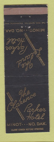 Matchbook Cover - Clarence Parker Hotel Minot ND