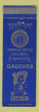 Matchbook Cover - University of California Santa Barbara CA Gauchos