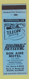 Matchbook Cover - Bon Aire Motel Dixon IL