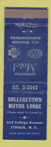 Matchbook Cover - Collegetown Motor Lodge Ithaca NY