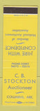 Matchbook Cover - CB Stockton Auctioneer Columbus AR SAMPLE