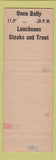 Matchbook Cover - Proctor's Restaurant Idaho Springs Colorado SAMPLE