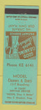 Matchbook Cover - Model Cleaners Dyers Denver Colorado