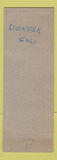 Matchbook Cover - Model Cleaners Dyers Denver Colorado
