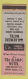 Matchbook Cover - Alamac Hotel Miami Beach FL Waldemere Livingston Manor NY