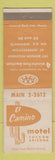 Matchbook Cover - El Camino Motel Tucson AZ