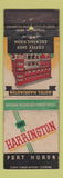 Matchbook Cover - Harrington Hotel Port Huron MI WORN