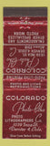 Matchbook Cover - Colorado Photo Litho Denver Colorado